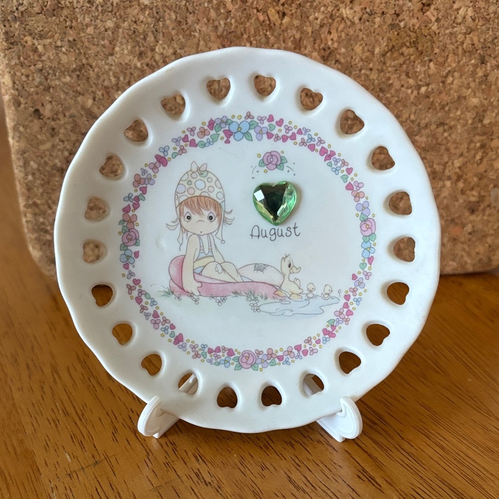 Precious Moments - Peridot Birthstone mini plate
